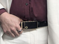 Tucci Di Lusso Belts Italian Leather Mens Handmade Ratchet Slide Smart Belts- Unique Gift for Him