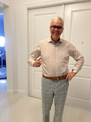 Tucci Di Lusso Belts Italian Leather Handmade Ratchet Slide Smart Belts- Gray color for Men. Unique Gift for Him