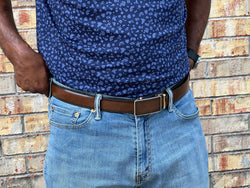 Tucci Di Lusso Belts Italian Leather Handmade Ratchet Slide Smart Belts- Black color for Men. Unique Gift for Him