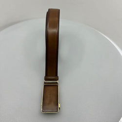 Tucci Di Lusso Belts Italian Leather Handmade Ratchet Slide Smart Belts- Brown color for Men. Unique Gift for Him