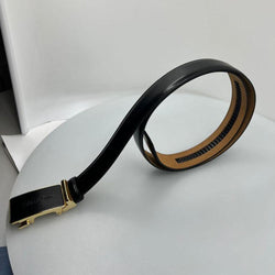 Tucci Di Lusso Belts Italian Leather Handmade Ratchet Slide Smart Belts- Black color for Men. Unique Gift for Him