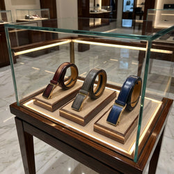 Hazelnut Italian Leather Ratchet Belt for Men - Handmade Luxury Smart Belt