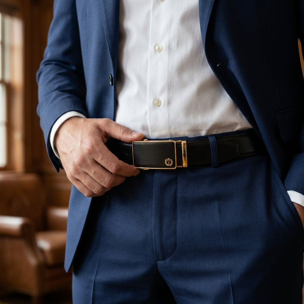 Handmade Luxury Italian Leather Smart Belt for Men – Men's Ratchet Dress Belt | Multiple Colors XXXL
