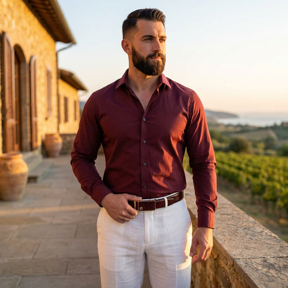 Tucci Di Lusso Belts Handmade Luxury Italian Leather Mens Ratchet Slide Smart Belts- Unique Gift for Him