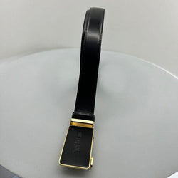 Tucci Di Lusso Mens Black Italian Leather Slide Rachet Smart Belts