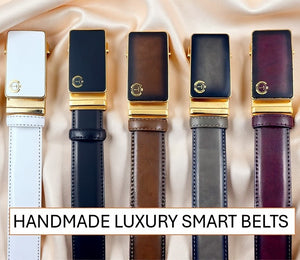 Tucci Di Lusso Belts Handmade Luxury Italian Leather Mens Ratchet Slide Smart Belts- Unique Gift for Him